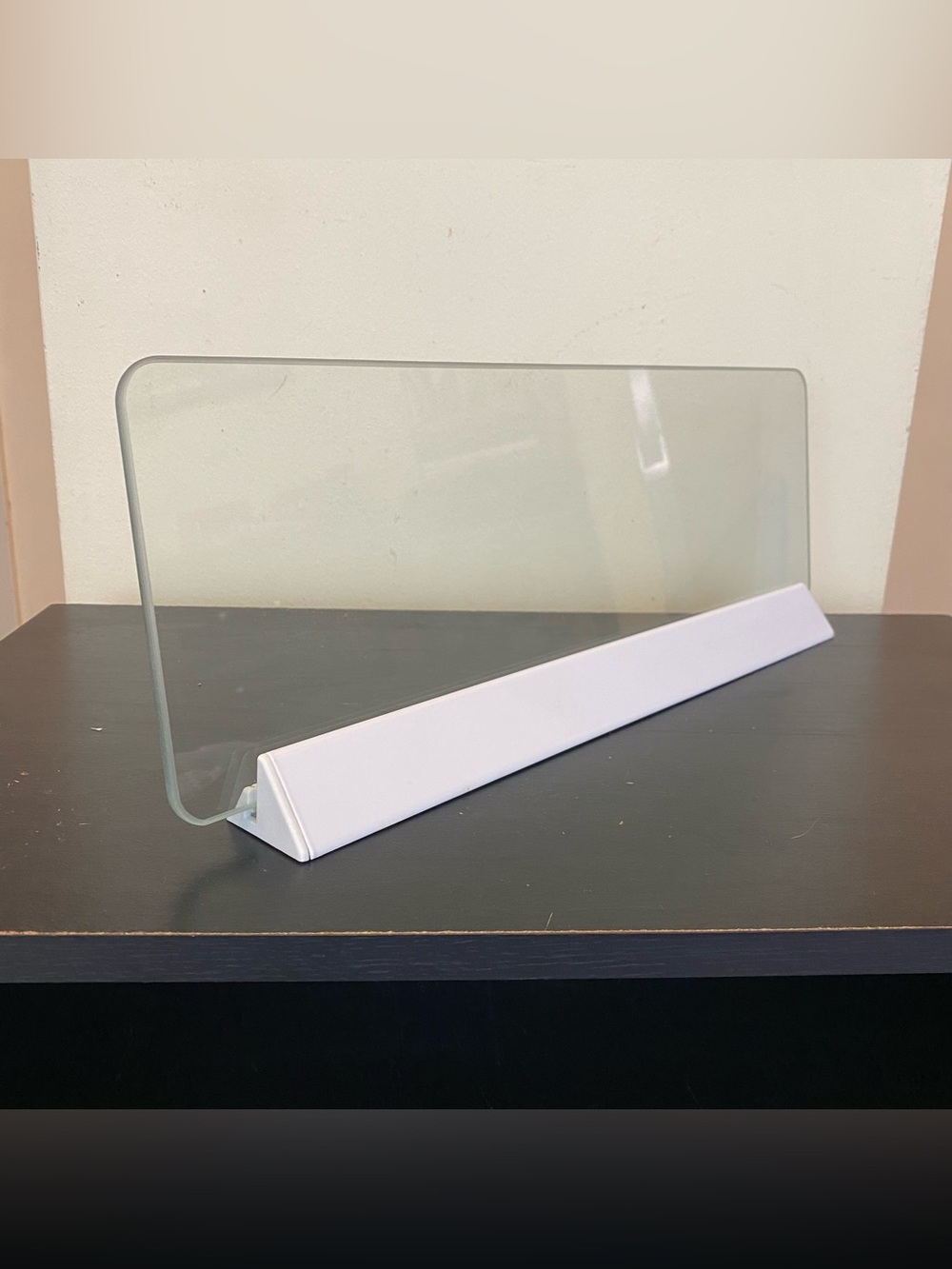 Vintage 18” Floating Glass Shelf 1970s Bathroom Storage Rounded Edge